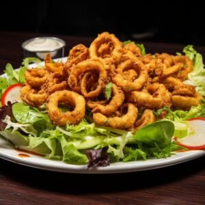 CALAMARI WITH CAESAR SALAD